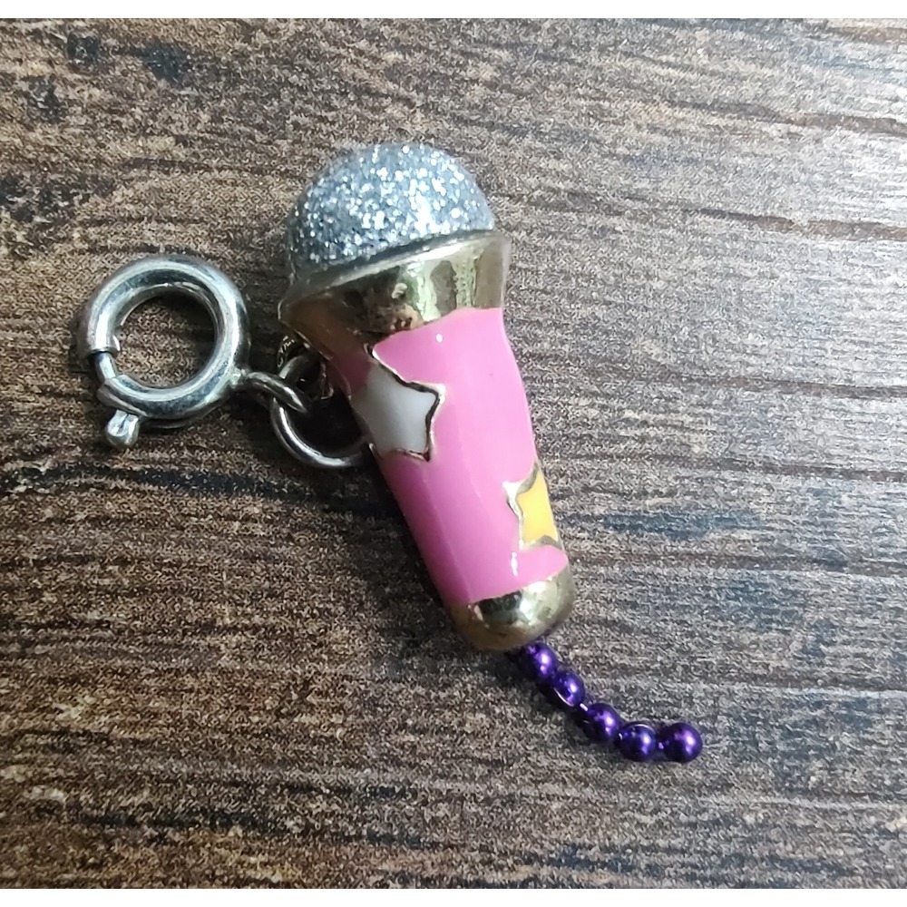 CHARM IT! Star Microphone Charm Pink J188